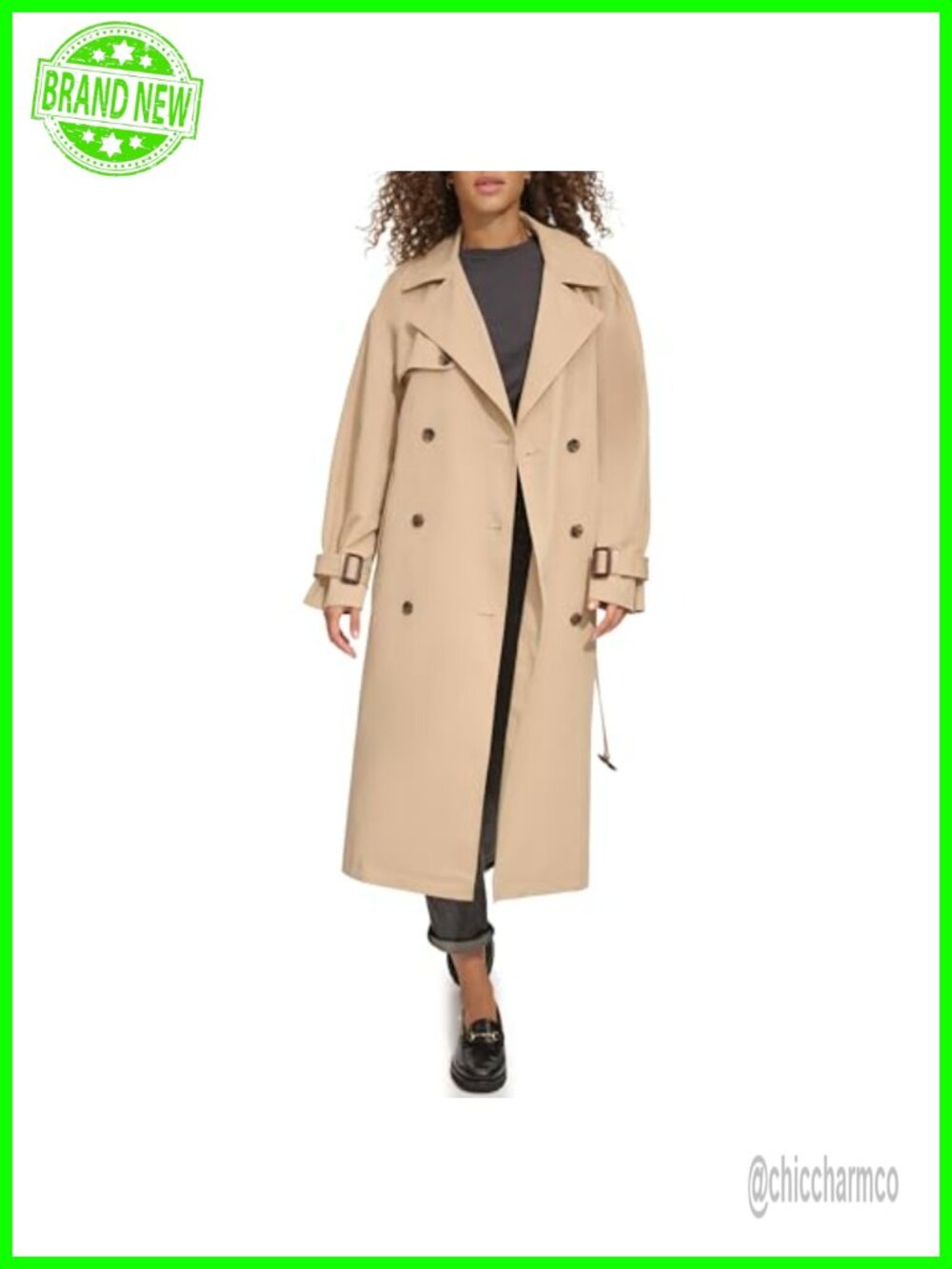 Levi's Waterproof Belted Trench Coat Oversized Lightweight Adjustable